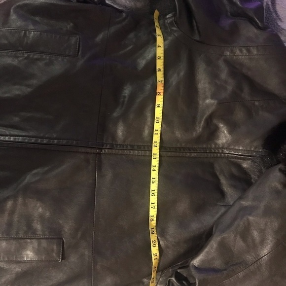 Yves Saint Laurent vintage womens Designer brown leather coat size 12 - Picture 10 of 12